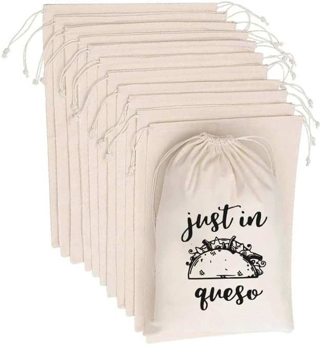 Miniatura 2 de MS Just In Queso - Bolsas impresas para recuerdos de fiesta, cierre de cordón de algodón, bolsas para kit de resaca de despedida de soltera, bolsas