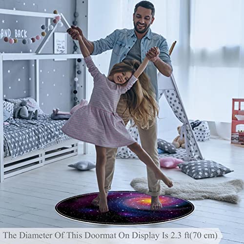 Tapis de jeu pour enfants rond isolant du sol froid 80x80cm - 3