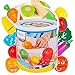 Kinderplay Juguetes de Madera Comida de Juguete para Niños Frutas y Verduras,...