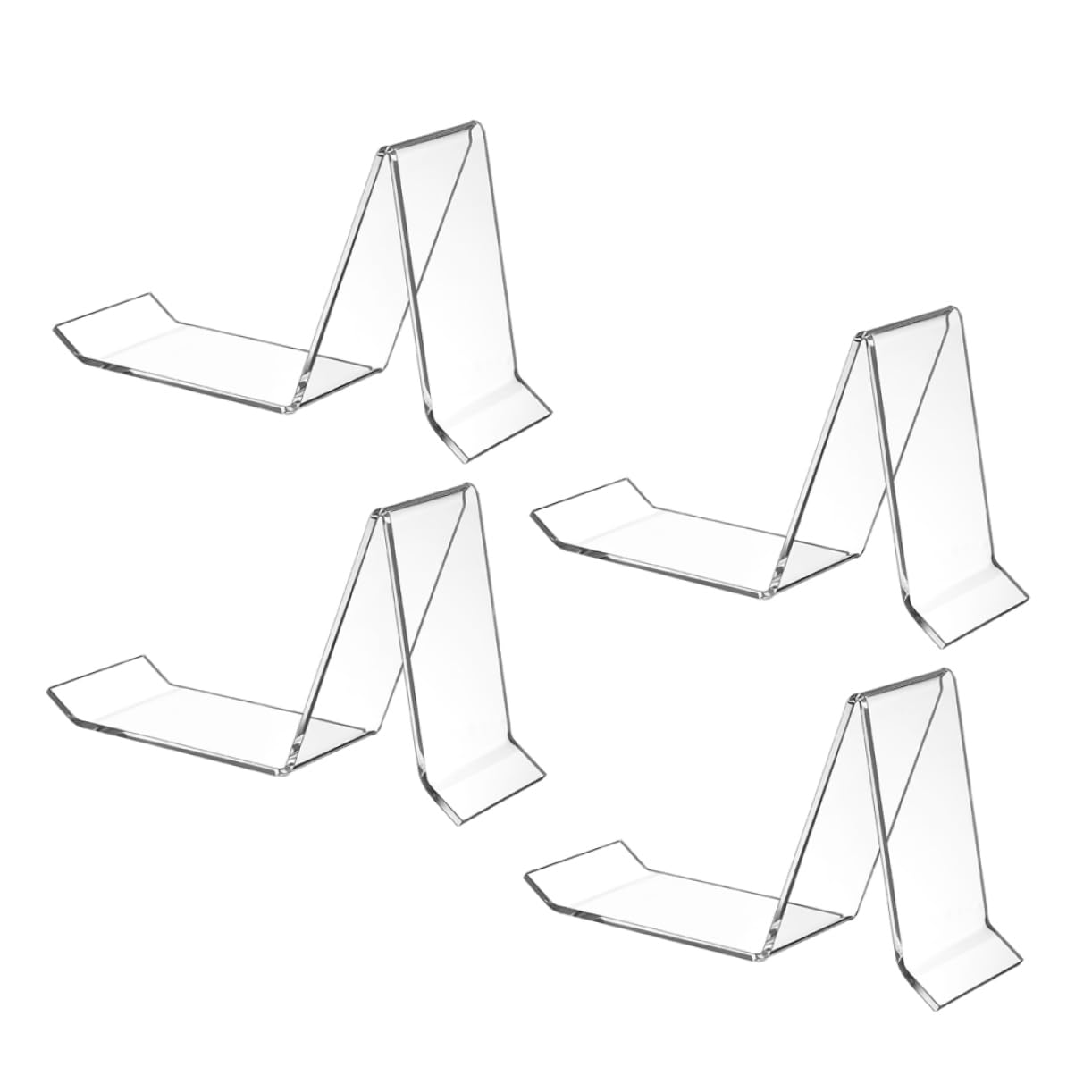 OKUMEYR Retail Store Shoe Stand 4pcs Shoe Display Stands Acrylic Shoe Rack for Shopping Center Easy to Assemble