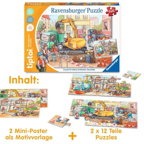RAVENSBURGER Puzzle tiptoi Baustelle - vue 6