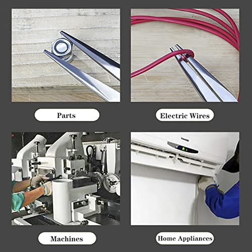 Qisf 5 Piece Long Reach Pliers Set - 11Inch Long Needle Nose Pliers Sets Include Straight, 25, 45, 90-Degree Angle And Circle Pliers - Permits Access To Most Confined Or Hard-To-Reach Narrow Areas #TOP2