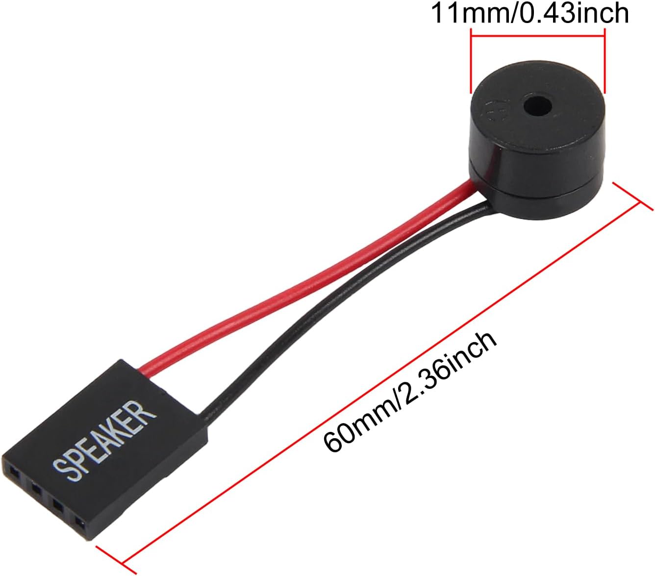 10Pcs Mini Plug Speaker Active Buzzer 3V 5V 12V Long Continous Beep Tone for PC Interanal BIOS Computer Motherboard Onboard Case Buzzer Board Beep Alarm image 3