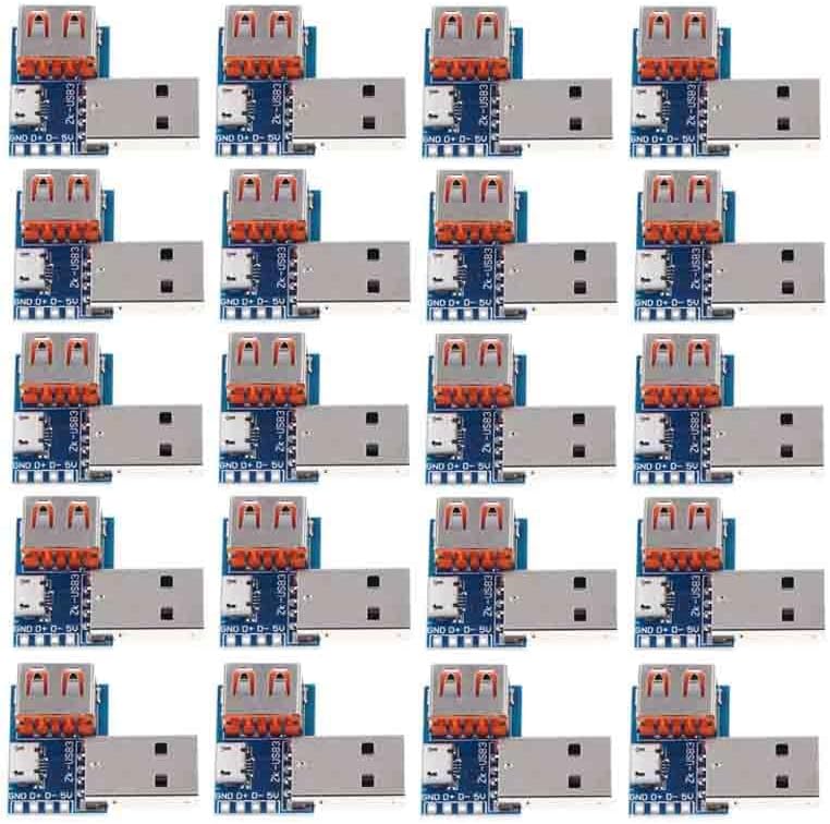 20PCS Male Female USB to Micro Shield
