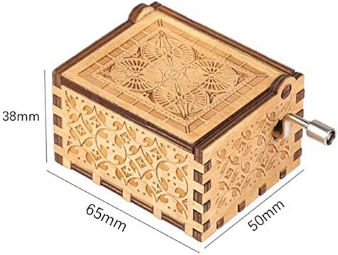 Miniatura 3 de Caja de música de madera con manivela de la Bella y la Bestia, caja de música - Regalo único (madera, La Bella y la Bestia)