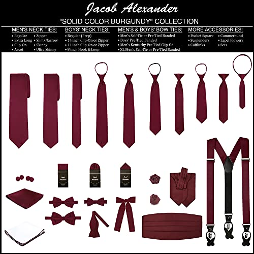 Image of Jacob Alexander Men's Pocket Square Solid Color Handkerchief