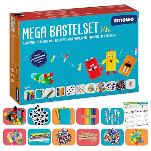 Smowo® Mega Juego de Manualidades - Caja material manualidades - con ideas para juegos creativos - kit manualidades para niños y adultos