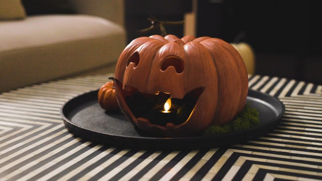 Amazon.com: Luminara Jack-o'-Lantern Pumpkin Tealight Holder