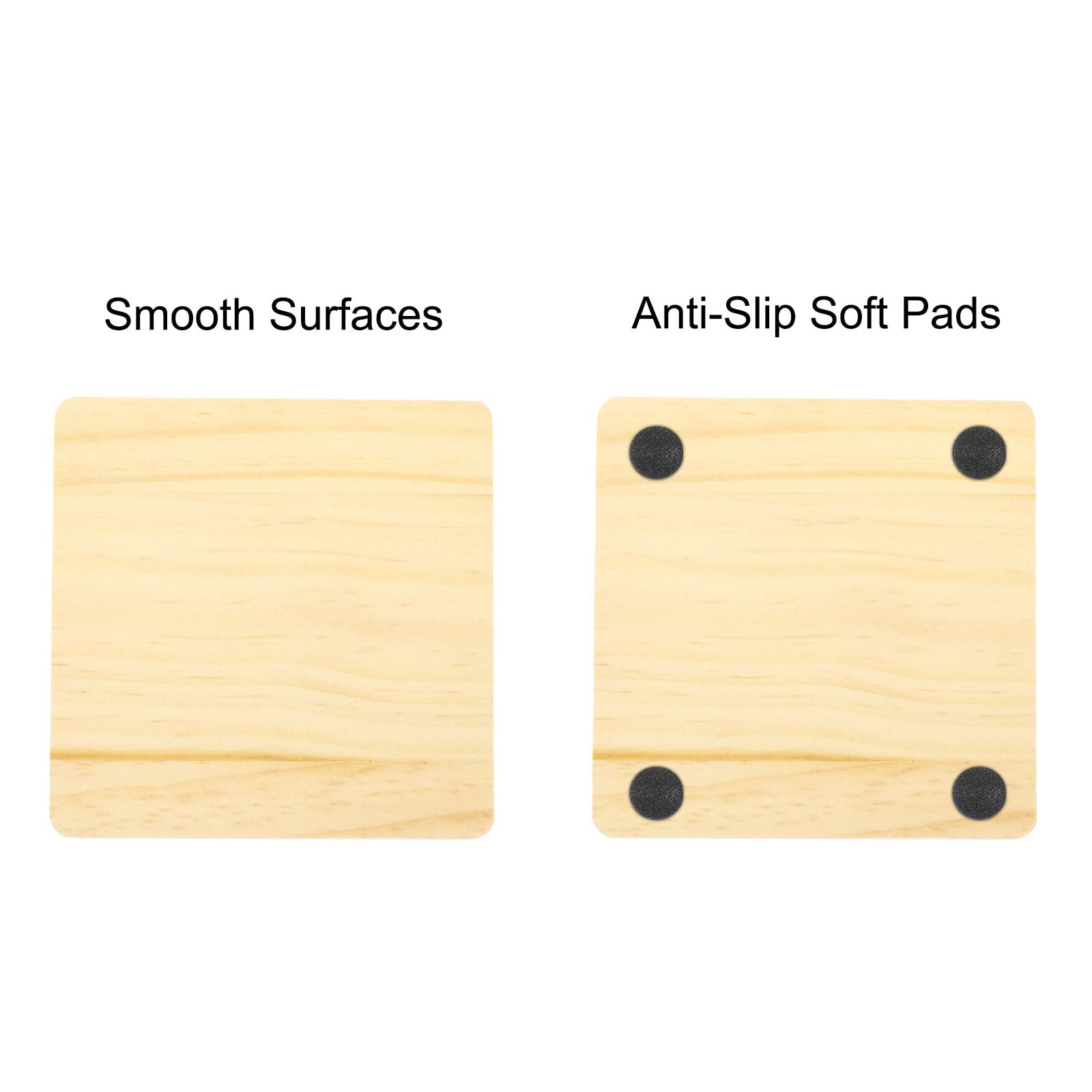 QUARKZMAN 24 Set Fette Legno Trucioli Legno Non Finiti Decorazioni Rotondo Casa e Artigianato Trucioli Legno Vuoti per Artigianato e Incisione Legno con Tappetino Antiscivolo