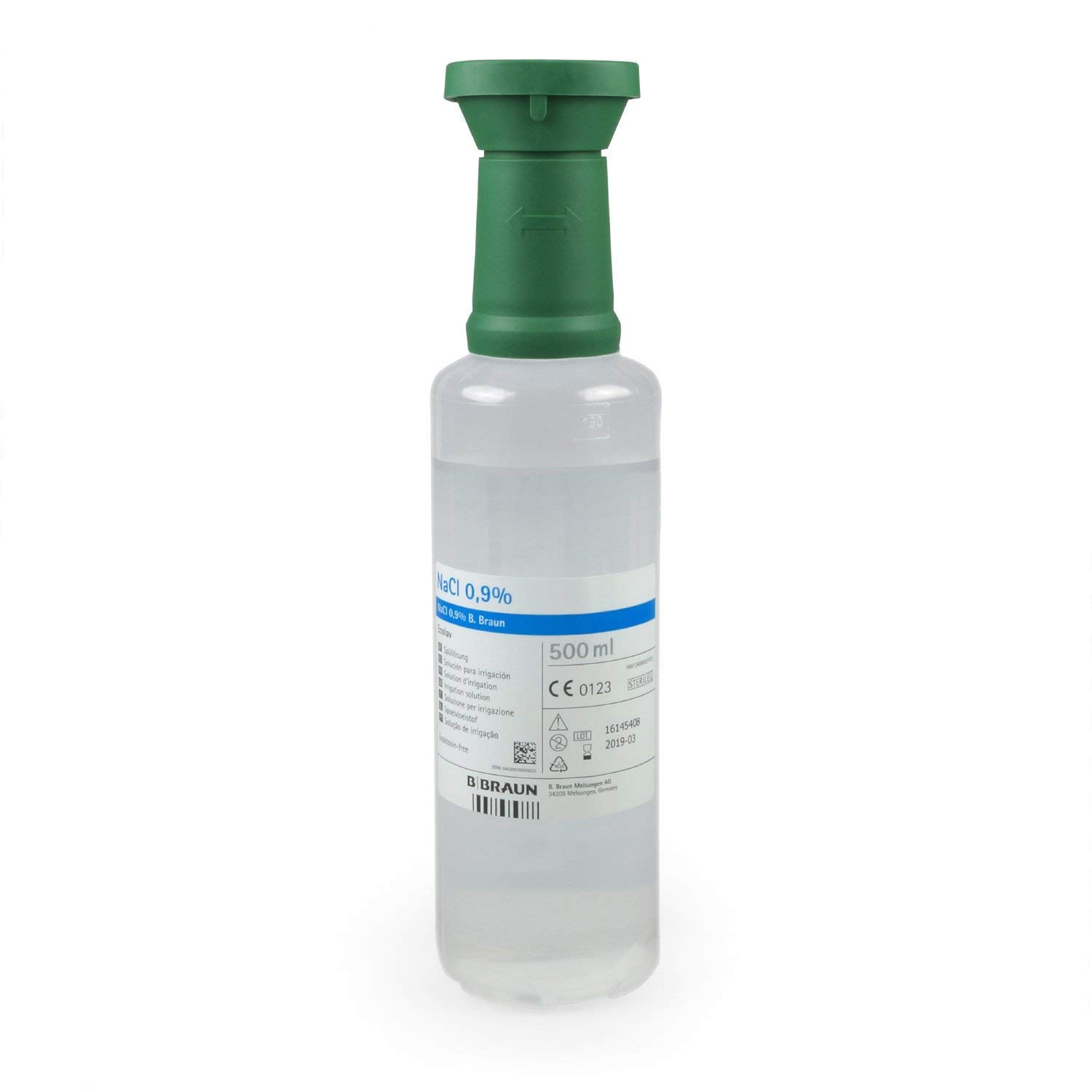 MedX5 Lavaggio oculare d'emergenza 500 ml 0,9% NaCl soluzione salina sterile