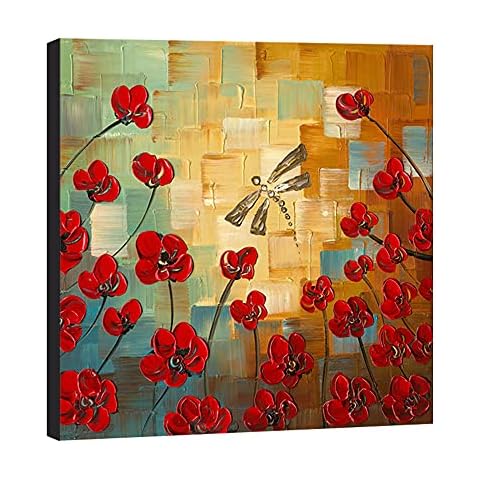 Wieco Art - Peinture à l'huile libellule Cover