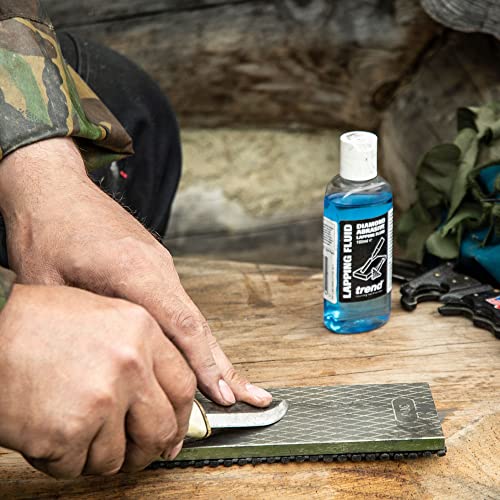 Trend Diamond Sharpening Stone Kit, 8 X 3 Inch Double Sided (300/1000 Grit) Bench Stone With Pouch, Cleaning Block & Non-Slip Mat, Dws/Cp8/Fc, Silver #TOP7