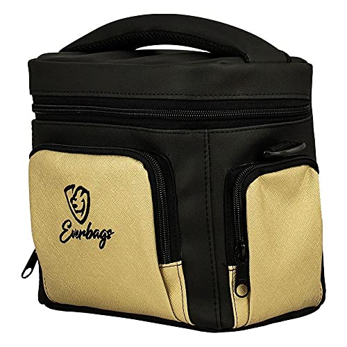 Bolsa Térmica Master Preto Dourada Fitness Frasqueira Esportiva Dieta