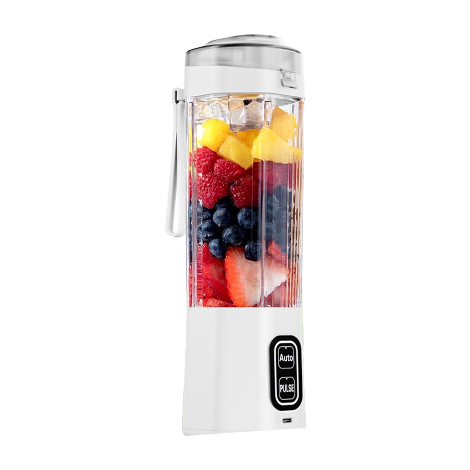 Mélangeur portable 200 W pour shakes, 6000 mAh, rechargeable, tasse de presse-agrumes de 600 ml pour la cuisine, le bureau, rechargeable pour les voyages, la salle de sport, le bureau, la fabrication