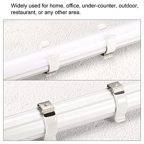 Image of MECCANIXITY T10 U Clips Holder Bracket for LED Light Bulb Mounting Bracket Support Stainless Steel Fluorescent Tube Holder Lighting Accessories Pack of 6