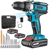 Jetez les outils à main qui vous fatiguent!: Il s'agit d'une puissante visseuse sans fil qui peut vous apporter une expérience que les outils traditionnels ne peuvent pas atteindre; Vous pouvez facilement percer des trous de drainage sur des pots de fleurs; Vous pouvez facilement desserrer ou serrer des vis; Vous pouvez même facilement installer des meubles et des armoires; Vous pouvez même attacher le kit de tête de brosse à la perceuse pour le nettoyage.