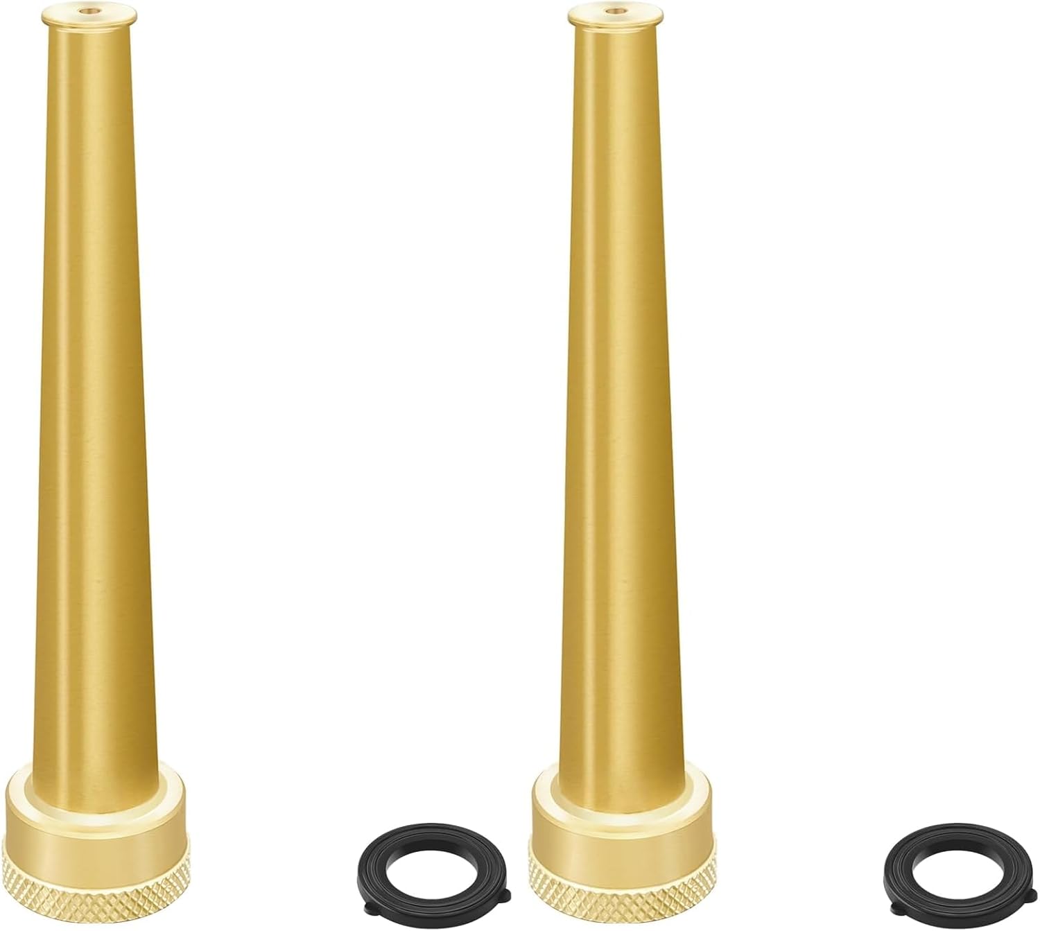 Watflow 6 Inch Brass Garden Water Hose Nozzle Jet, 3/4 Inch Thread Inlet, 1/10" Orifice, High pressure heavy duty Equipment. (Pack of 2)