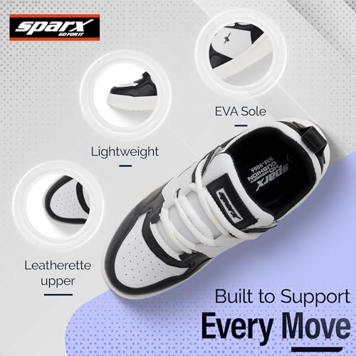 Image of SPARX Casual Sneakers for Men - Trendy Lace-Up Shoes with Soft Cushioning, Lightweight Comfort, Durable Sole & Everyday Fashion Wear