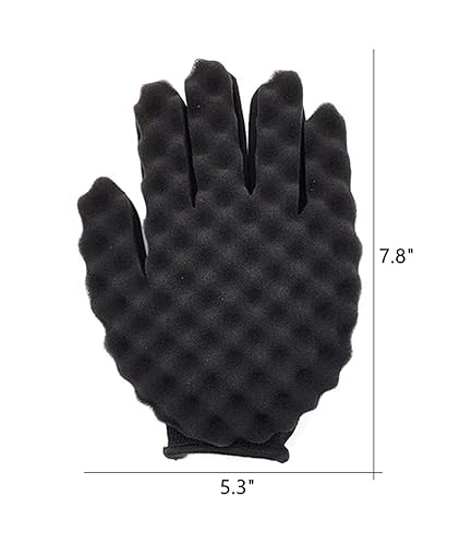 Miniatura 5 de Juego de esponja para el cabello guante mágico de esponja rizada cepillo de peluquería de esponja afro peine de metal y peine de rizo para