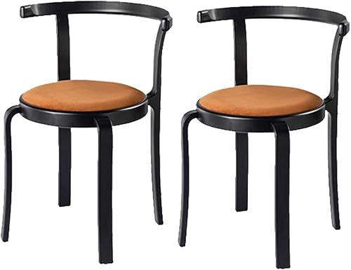 Miniatura 12 de Sillas de comedor de madera maciza con tapizadas, sillas de cocina apilables, silla de comedor, asiento de tocador para comedor, sala de estudio,