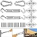 Huker Kit de Montaje para Toldo Acero Inoxidable Toldo Fijación Kit para Triángulo, Cuadrado, Rectángulo Toldo(40 Piezas)