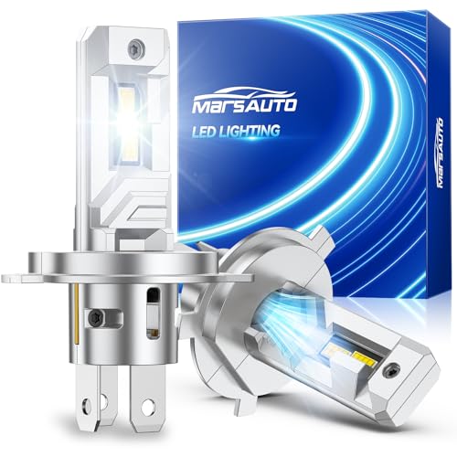 Image of Marsauto H4 Bulbs 60,000LM 1200% Brighter, 9003 H4 Fog Light with Plug-N-Play, Wireless 9003 Powersports Light For UTV ATV Offroad Vehicles, IP67, Pack of 2