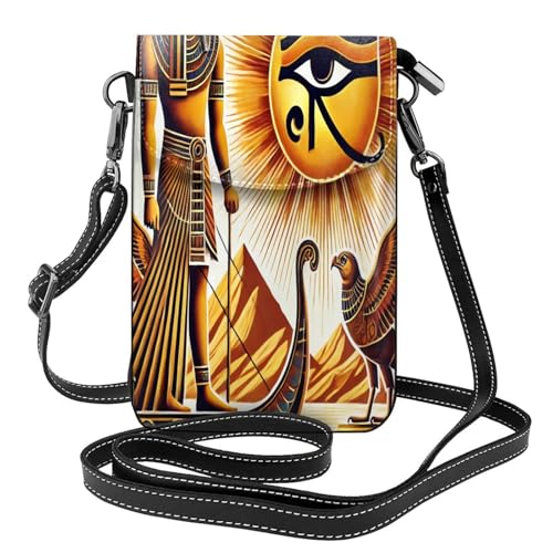 Cell Phone Crossbody Purse Ancient Egyptian Sun Life Womens Shoulder Wallet With Phone Pocket