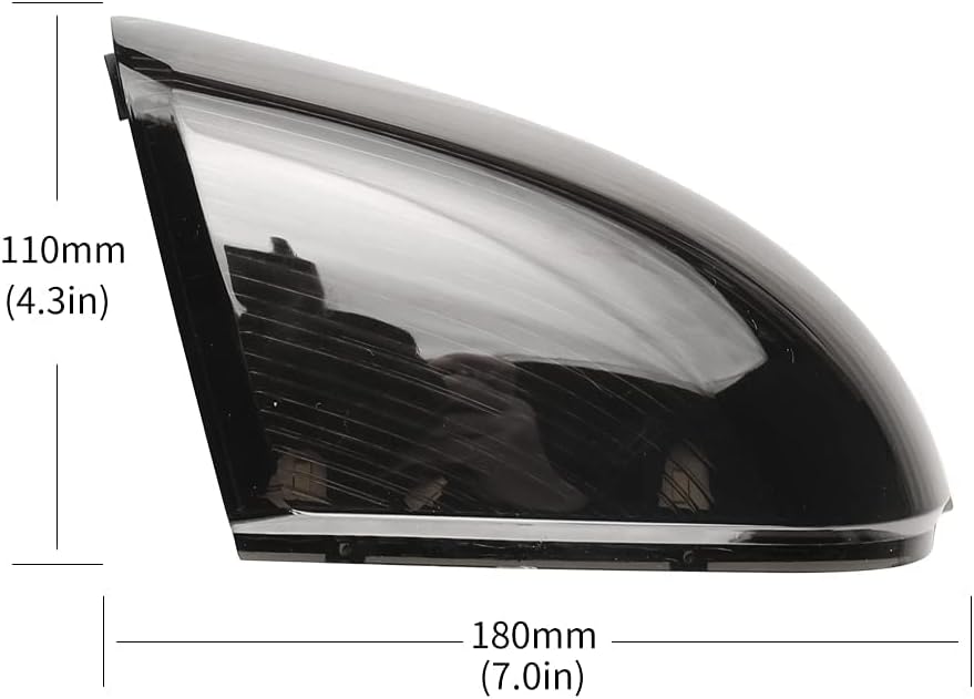 Sequential LED Side Mirror Turn Signal Light and Housing Driver& Passenger Side Compatible With Dodge Ram 2009-2014 1500 2010-2014 2500 with Smoked Lens Cover (2PCS), DGLSD-US-HS