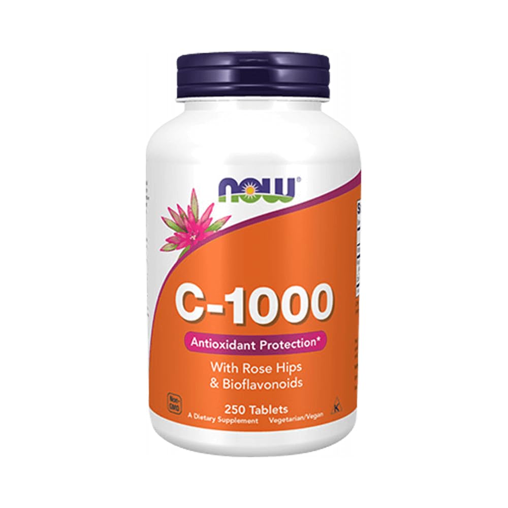 Now Foods C-1000 with Rose Hips & Bioflavonoids (250 Tabs) Unflavoured - Witaminy, minerały i zdrowie - Witaminy