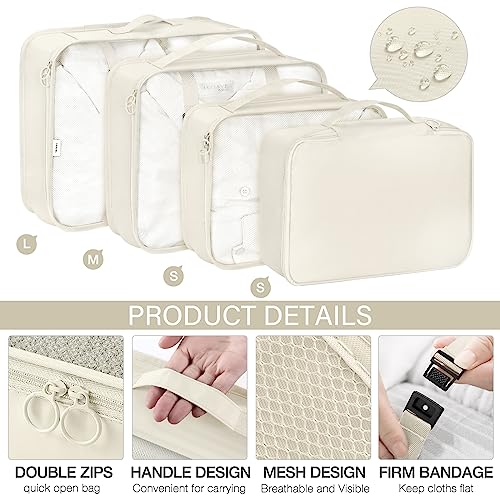 KPX 8 Set Packing Cubes for Travel, Luggage Packing Organizers Accessories Large Toiletries Bag for Clothes Shoes Cosmetics - Image 4