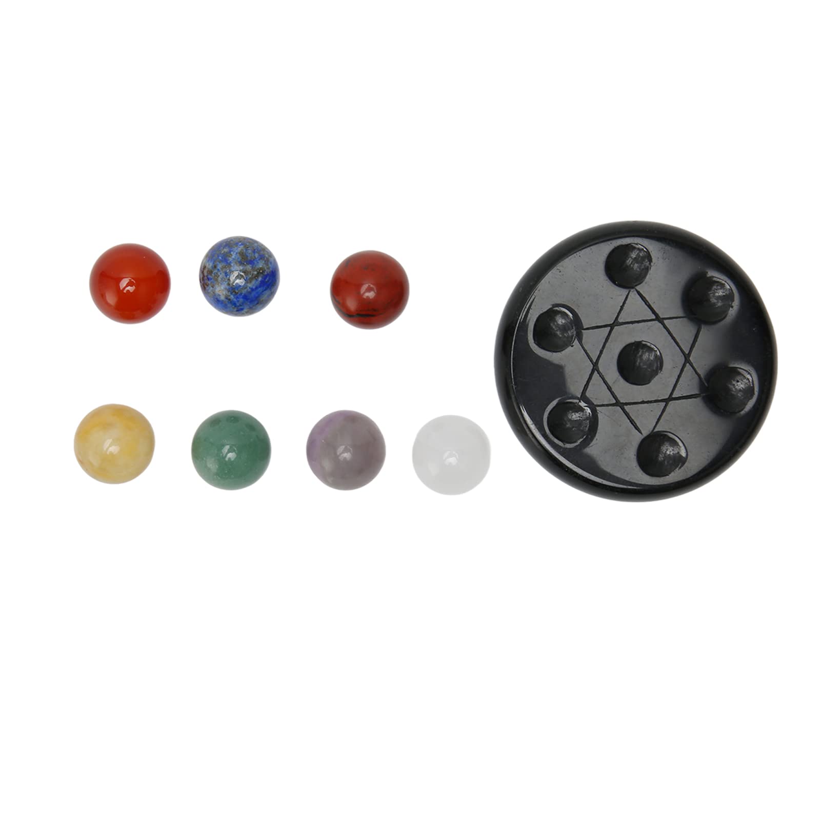 Pierres de chakra et cristaux de guérison SEAFRONT kit méditation avec obsidienne - 8