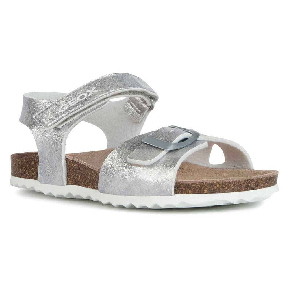Geox Adriel Breathable Sandals Silver-Coloured Size 24 (7) Kids