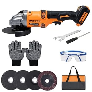 Cordless Angle Grinder 4-1/2”, Compatible with DeWalt 20V MAX Battery, Brushless Motor & Variable Speed, 8000 RPM for Cutting, Grinding & Polishing – Tool Only (Battery Not Included)
