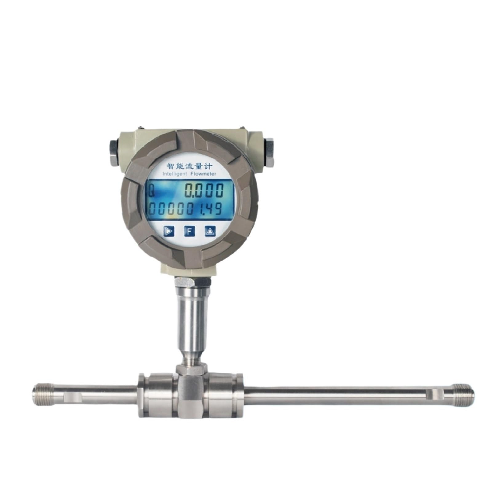 LEOTNNDQ 304 Stainless Steel Threaded Turbine Flow Meter with LCD Display 4‑20mA Output(DN32-4-20MA)