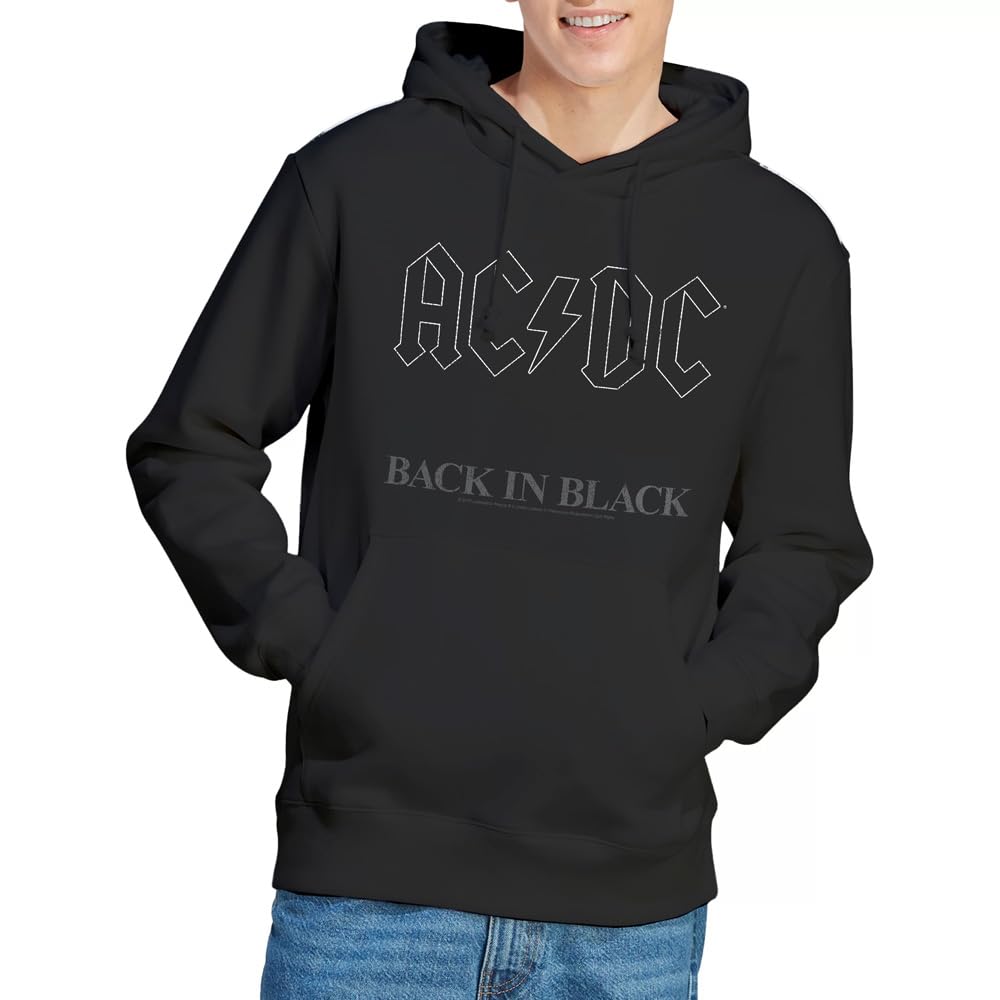 AC/DC ACDC Back In Black Hoodie, Black, Medium