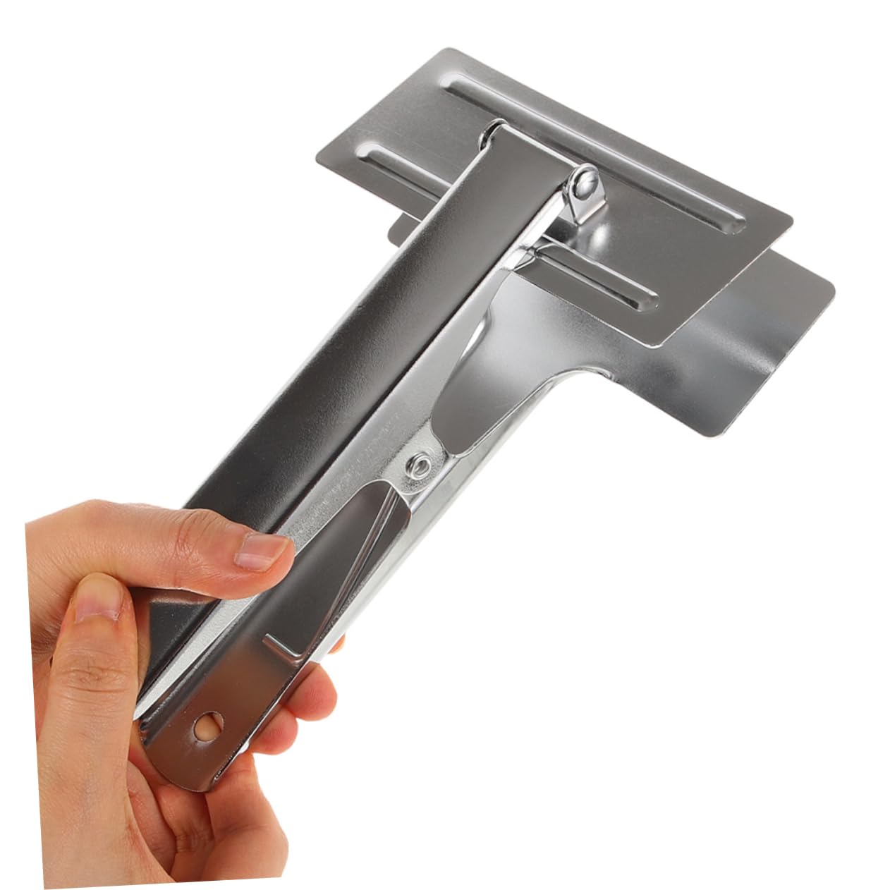 2 Stück Silberne Edelstahl Stoffklemmen zum Nähen und Zuschneiden | Ergonomischer Griff, Stabile Fixierung, Vielseitig für Heim Selbstgemacht und Projekte