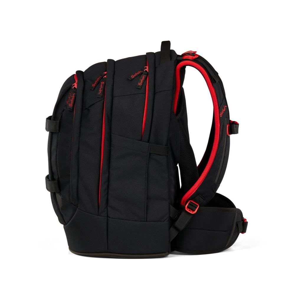 Satch Set Zaino Fire Phantom Articoli Scolastici Unisex Poliestere Riciclato Nero/Rosso