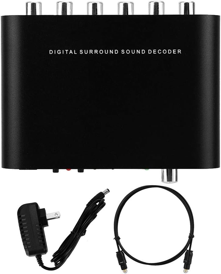 Strong Digital DTS Channel Decoder, Professional 5.1 Audio Converter Optical Fiber Coaxial Sound Adapter 110-240V