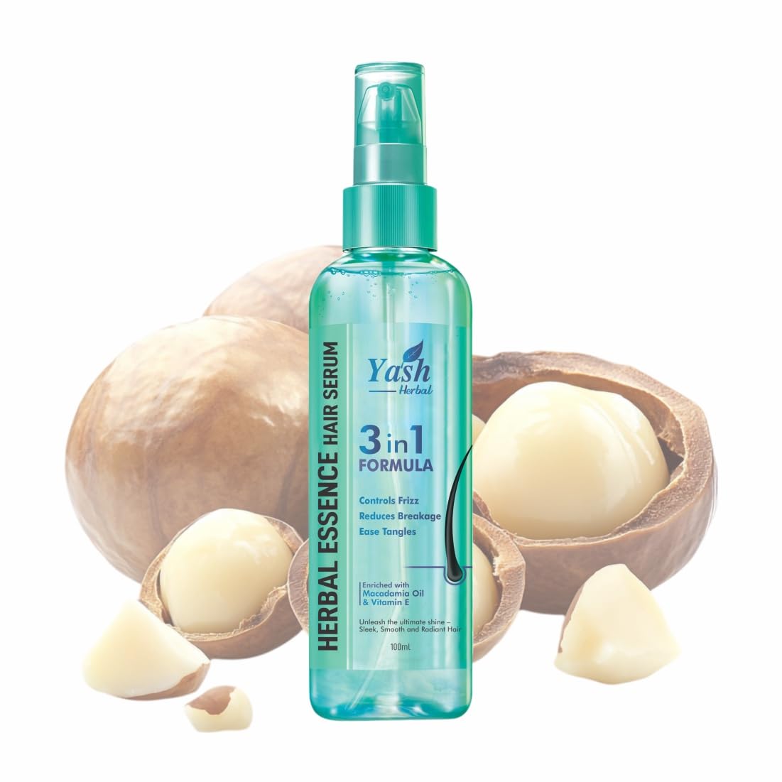 Yash Herbal Hair Serum for Women & Men 100Ml | Enriched with Macadamia Oil and Vitamin E | For Gorgeous & Shiny Hair | Helps in Everyday Styling | Adds Shine to Hair-image-35