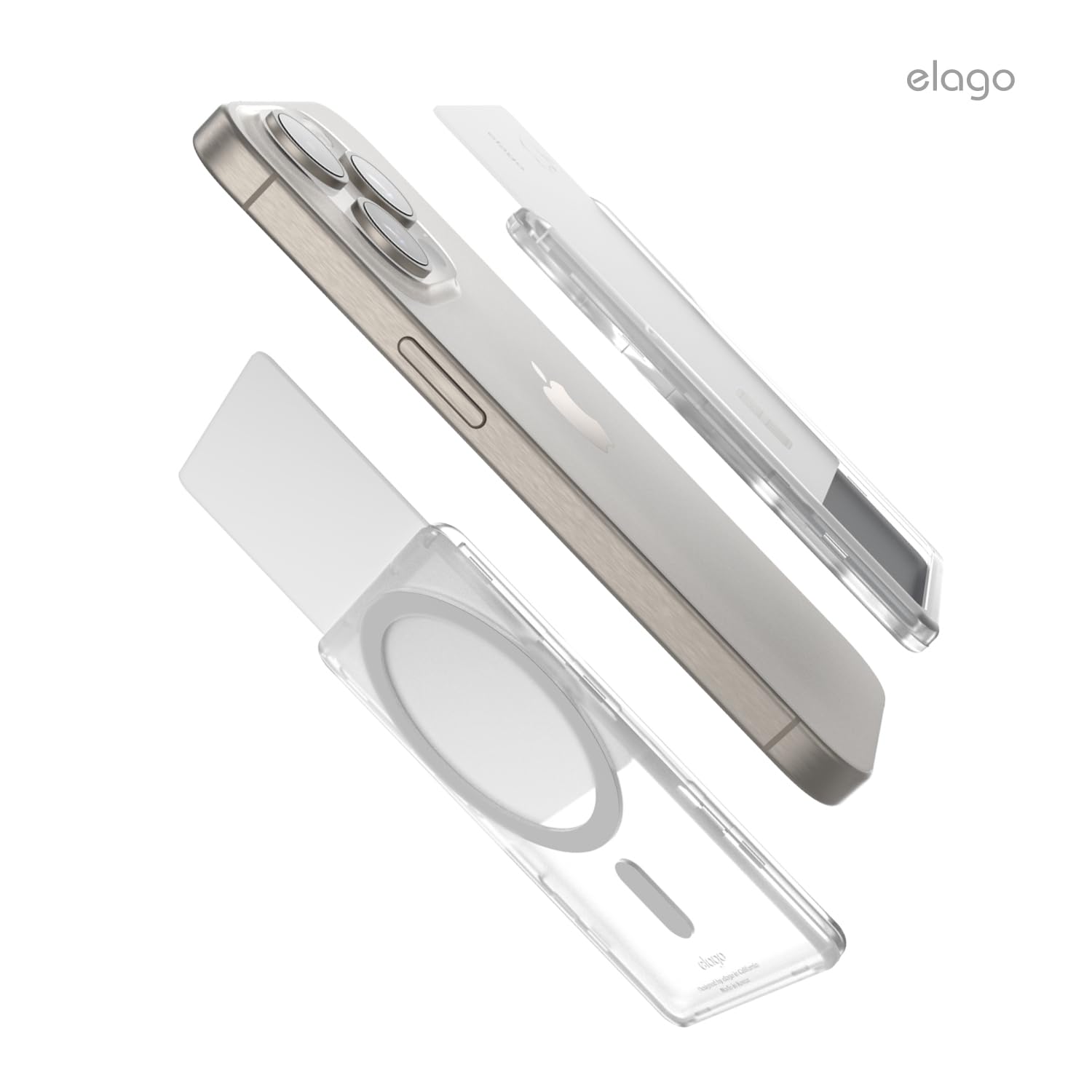 elago Przezroczyste magnetyczne etui na karty kompatybilne z MagSafe dla iPhone 17/16/15/14/13/12 Series - bezpieczny portfel na telefon, trwała konstrukcja PC, ochrona przed uszkodzeniami