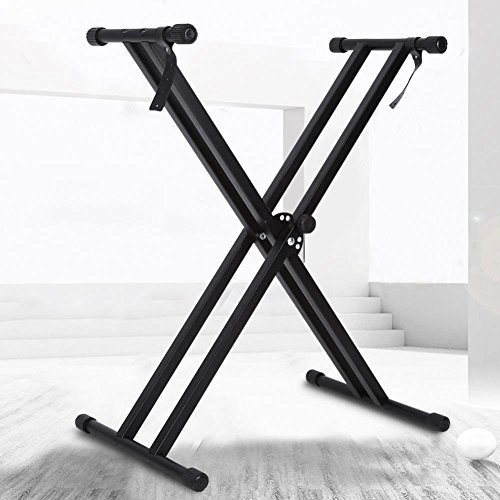 Support Stand Style X pliable pour clavier à simple niveau avec double avec châssis, résistant Style X pour clavier, piano numérique, réglage facile de la hauteur et de la largeur, noir - Les Beatles, Paul McCartney, John Lennon, RIngo Starr, George Harrison Support Stand Style X pliable pour clavier à simple niveau avec double avec châssis, résistant Style X pour clavier, piano numérique, réglage facile de la hauteur et de la largeur, noir