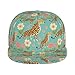 Fashion Baseball Cap Dad Hat for Girls and Boys, Red Floral Leopard Cheetah Art Adjustable Snap Breathable Golf Cap Outwear