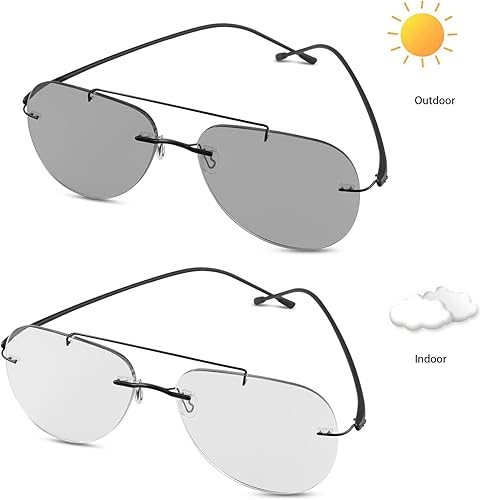 Miniatura 8 de Gafas de lectura fotocrómicas progresivas multienfoque para computadora UV400 para lectores de sol lentes de transición anti luz azul