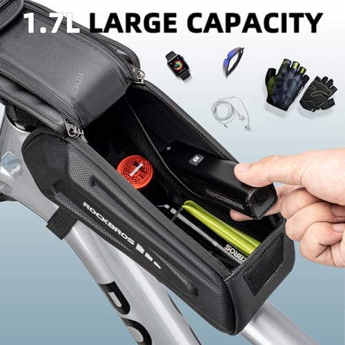 image for ROCKBROS Bike Bag Phone Mount Bag Bicycle Accessories Pouch, EVA Water