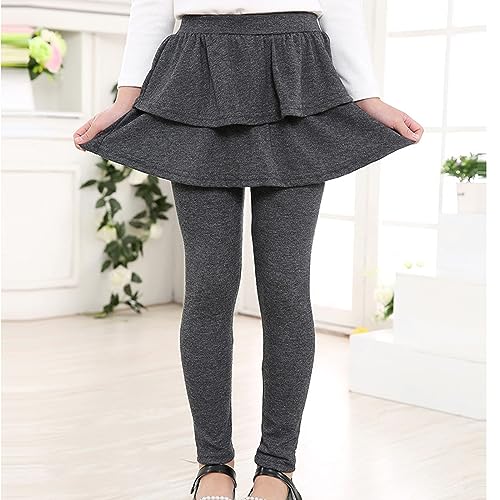 Girls Leggings Tutu Skirt Pants School Uniform Pants Stretchy Leggings Footess Tights Solid Ruffle Pantskirt3