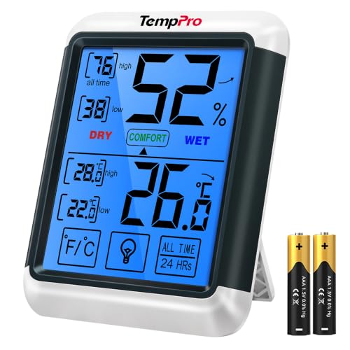 TempPro TP55 Termómetro Higrómetro de Interior para Casa Ambiente Medidor