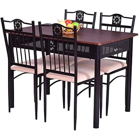 GiantexUK 5-Piece Dining Table Set Cover