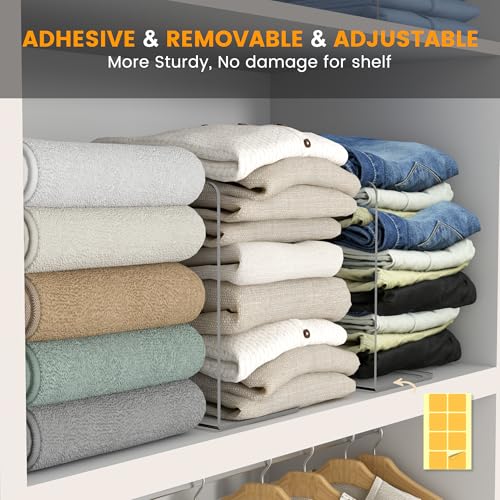 OKPOW-Shelf-Dividers-for-Closet-Organization--Keep-Sweaters-Purses-Upright-Clear-Acrylic-Separators-for-Most-Wood-Shelves-Pantry-Damage-Free-Sturdy-Tall-10-x-12-8-Pack