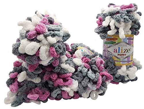 Alize Puffy Color, 5 gomitoli di lana da 100 g