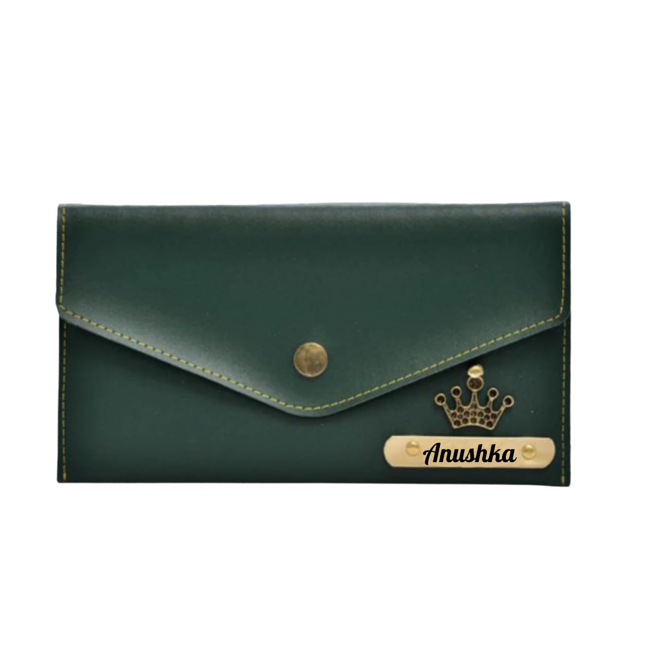 the bae gift Personalized Name & Charm Leather Wallet Women’s Clutch| Birthday Anniversary Wedding Gifts for Women (Olive Green)-picture-31